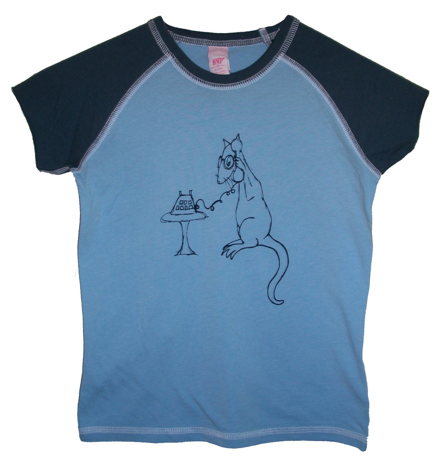 Ferret on the Phone Hyp Shirt (Girls sz. 7/8, 10/12, 14/16)