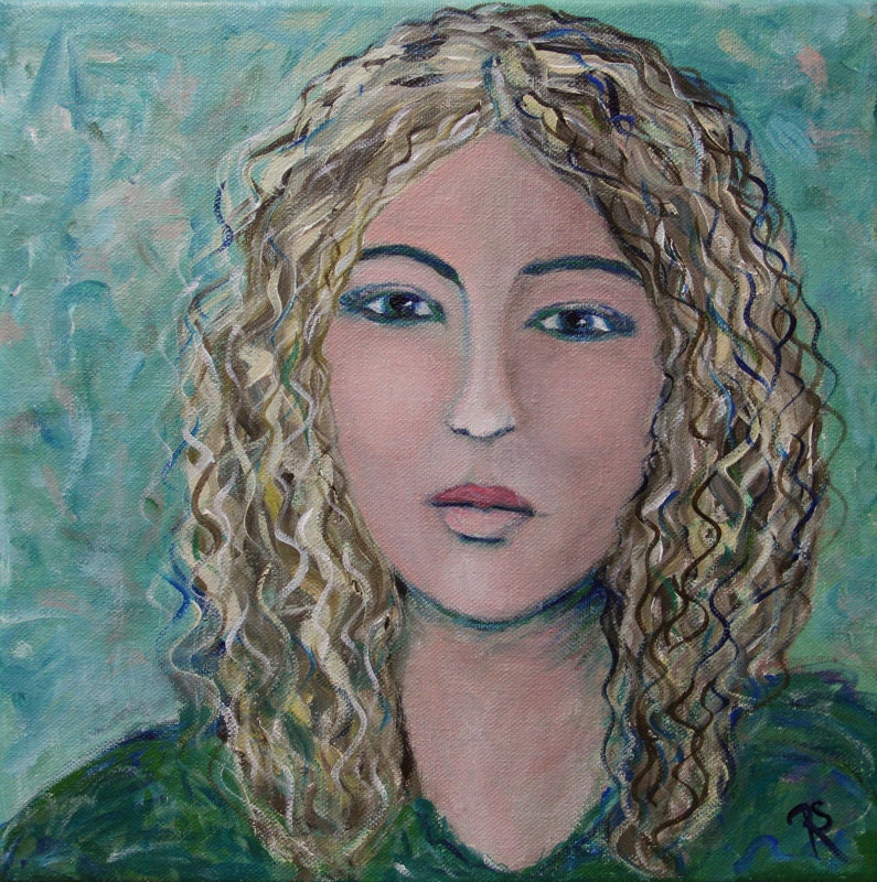 Her Wavy Hair - Original Art