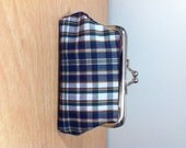 Dress Shirt Pouch - navy blue plaid