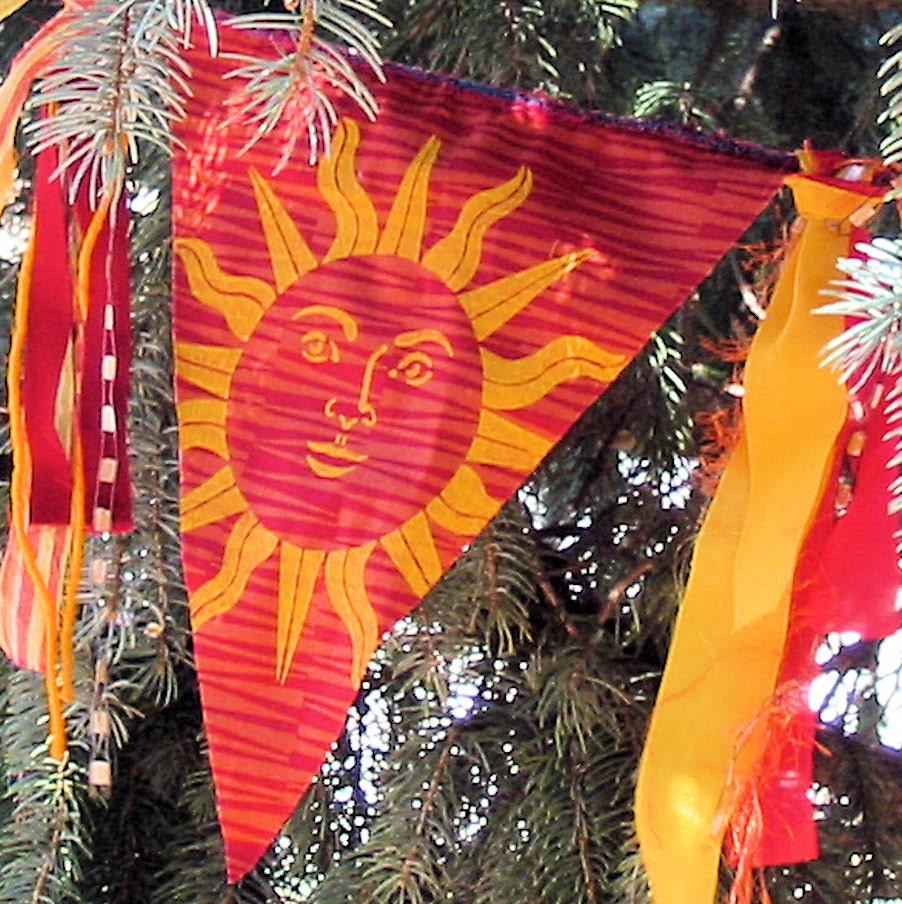 Wiccan Pagan Flags Summer Solstice Litha Element of Fire