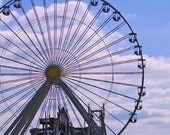 Blue Wildwood Ferris Wheel Amusement Park Jersey Shore Photography
