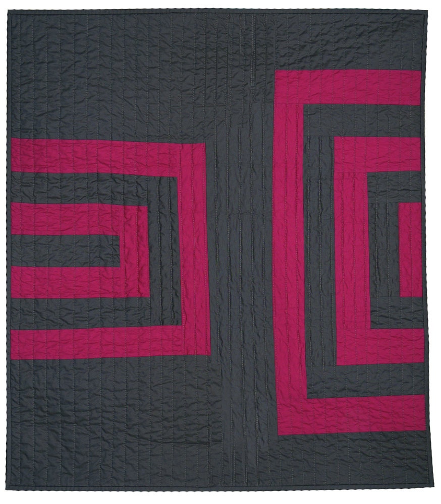 Modern Baby Quilted Blanket - Dark Berry Bold