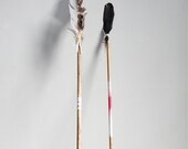 Large Handmade Wooden Arrow / Feather Arrow, Ombre, Archery, Modern Folk