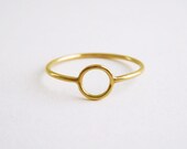 Gold Circle Ring // 14k recycled gold wedding band