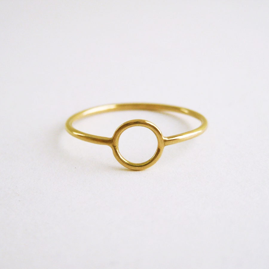 Gold Circle Ring // 14k recycled gold wedding band