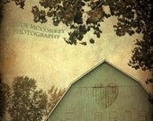 barn farmland landscape photography 4x6 fine art photography home decor heart valentines day