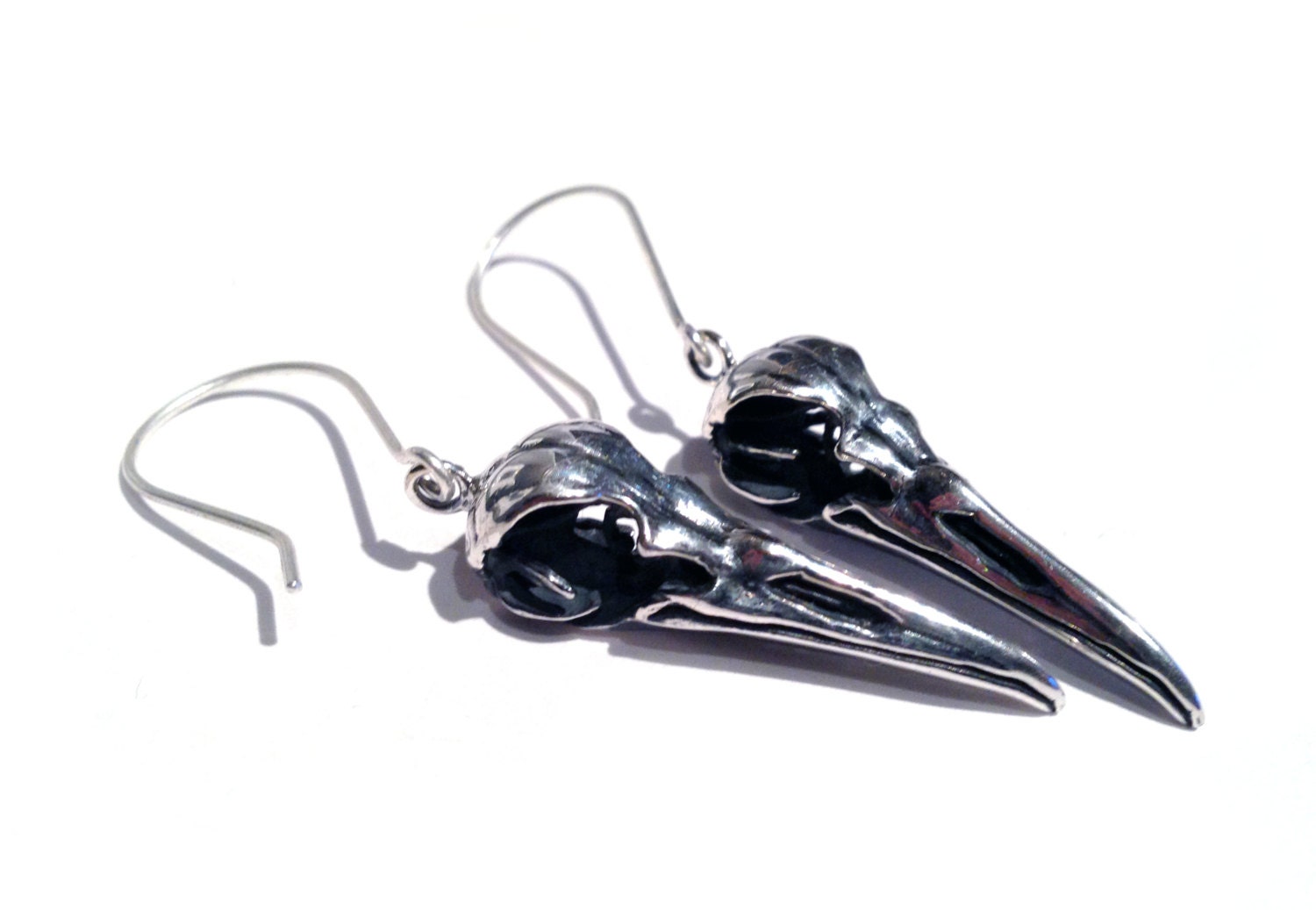 Penguin Skull Silver Earrings