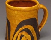 Large Coffee or Tea Mug Handmade Pottery Red ware