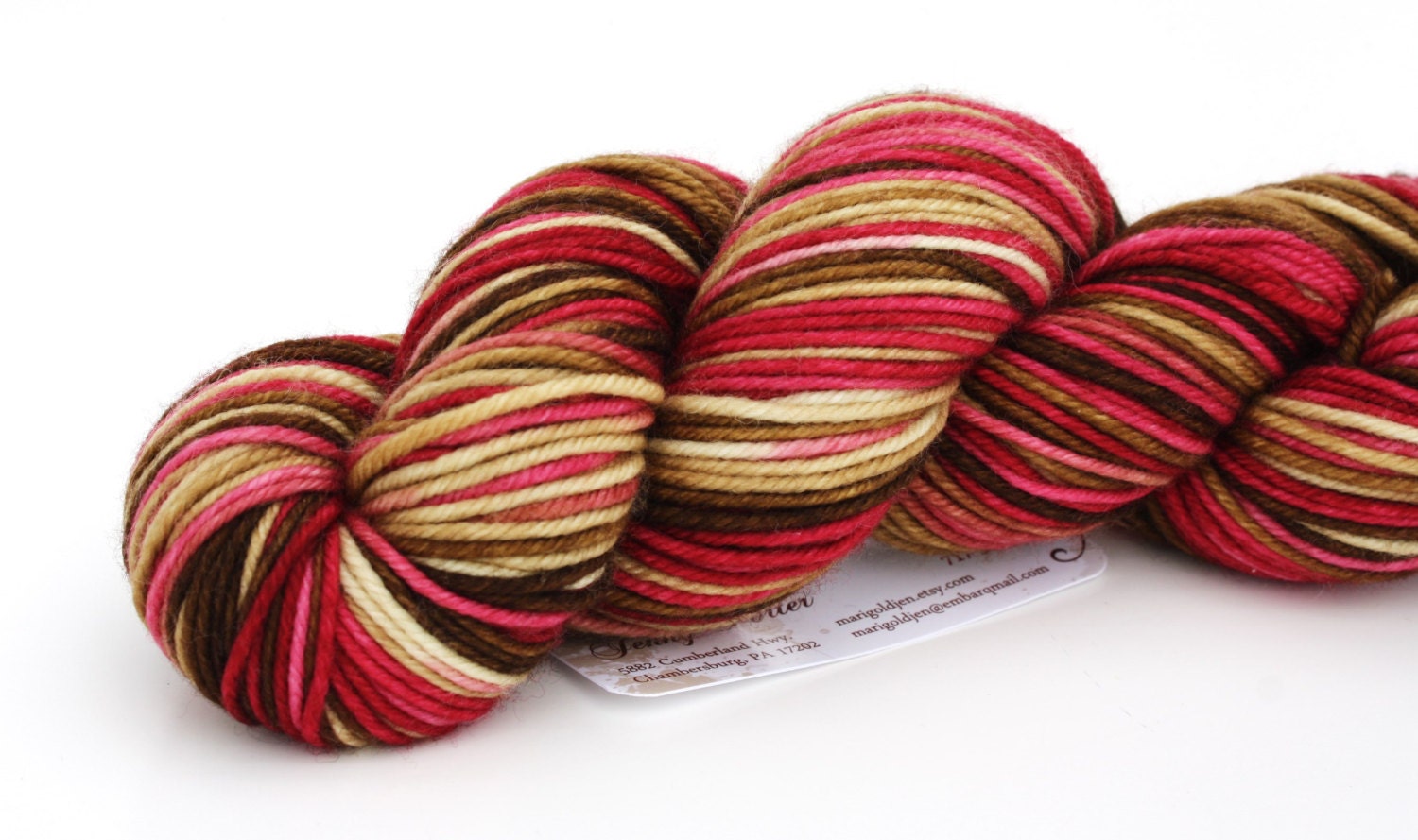 Primrose-hand dyed DK weight yarn, MCN (230yds/100gm)