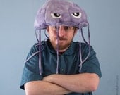 Jellyfish Hat Plush Fleece - Purple Tie Dye