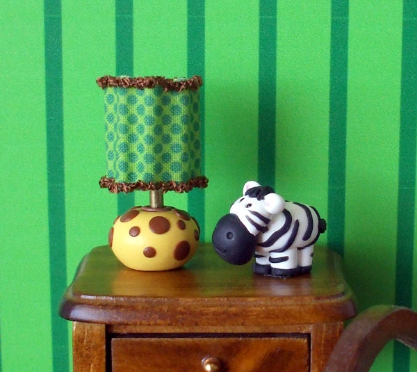 Dollhouse Lamp - Jungle Babies - 1/12th Scale