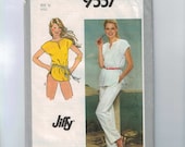 1980s Vintage Sewing Pattern Simplicity 9557 Misses Easy Jiffy Pants Tunic Top Size 10 Bust 32 1/2 Waist 25 1980 80s UNCUT