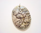Garden Fairy Handmade Polymer Clay Pendant