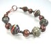 African Bead Bracelet Handmade Paper Copper Trade Beads
