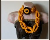 All Wrapped Up Golden Yellow Infinity Jersey Scarf