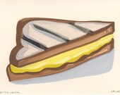 Original Gouache Painting - ( Grilled Cheese )