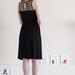 Elegan Knee Length Sleeveless Elegan Balck Lace Party Dress