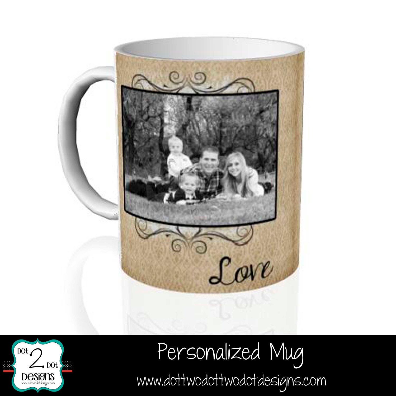 Personalized Photo Mug / Family Photo / Coffee Mug / Gift / Neighbor Gift / Co-worker Gift / Friend Gift / All You Need Is Love