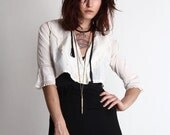 Antique Edwardian Blouse . Lace Trim .  1910s Top . Shirt