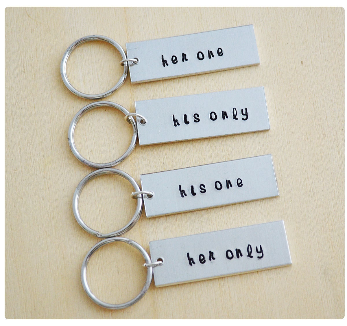 Set of 4 Graduation Keyrings - Best Friends Key Rings - Aluminum Personalized - Customized Keychain