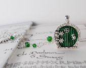 Silver Bag End Hobbit Door Locket