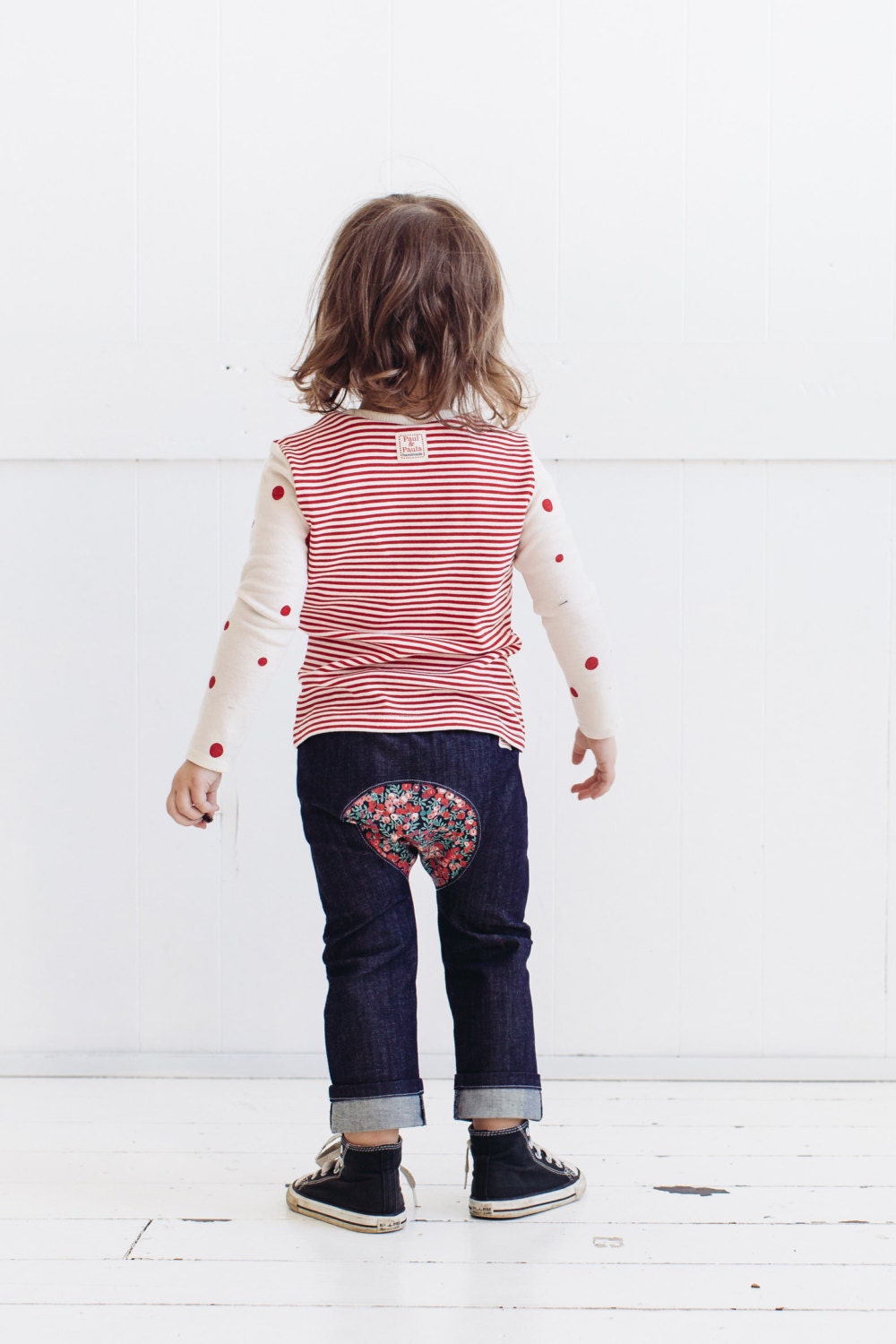 Skinny jeans Liberty fabric insert
