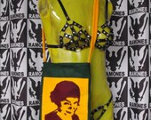 CLEARANCE SALE Amelie Audrey Tautou Felt Bag Hand Stitched Stencil