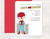 spiderman party invitation. super hero birthday. printed and handmade. Il_170x135