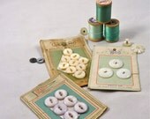 Collection of Three Vintage Cards of Mother of Pearl Buttons
