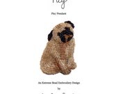 Beading Pattern: PUG Beaded Dog Pin/ Pendant -PDF File (For Personal Use Only)