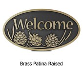 Pine Cone Address Numbers, Pine Plaque, Pine Cone Welcome sign, Welcome Sign