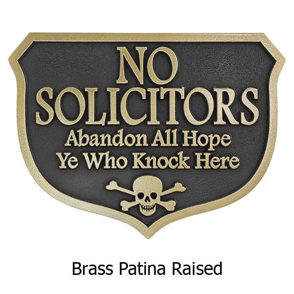 Abandon Hope Solicitors Plaque Custom what you want it to Say Scull and Crossbones optional 10x7 inches all by Atlas Signs