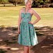 NAUTICAL 1940s vintage style halter sundress NEW cotton choose two prints seersucker