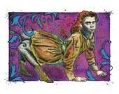 Lucy Elvira Jones - Dog Girl - 11" x 8.5"  LIMITED EDITION High Quality Art Print