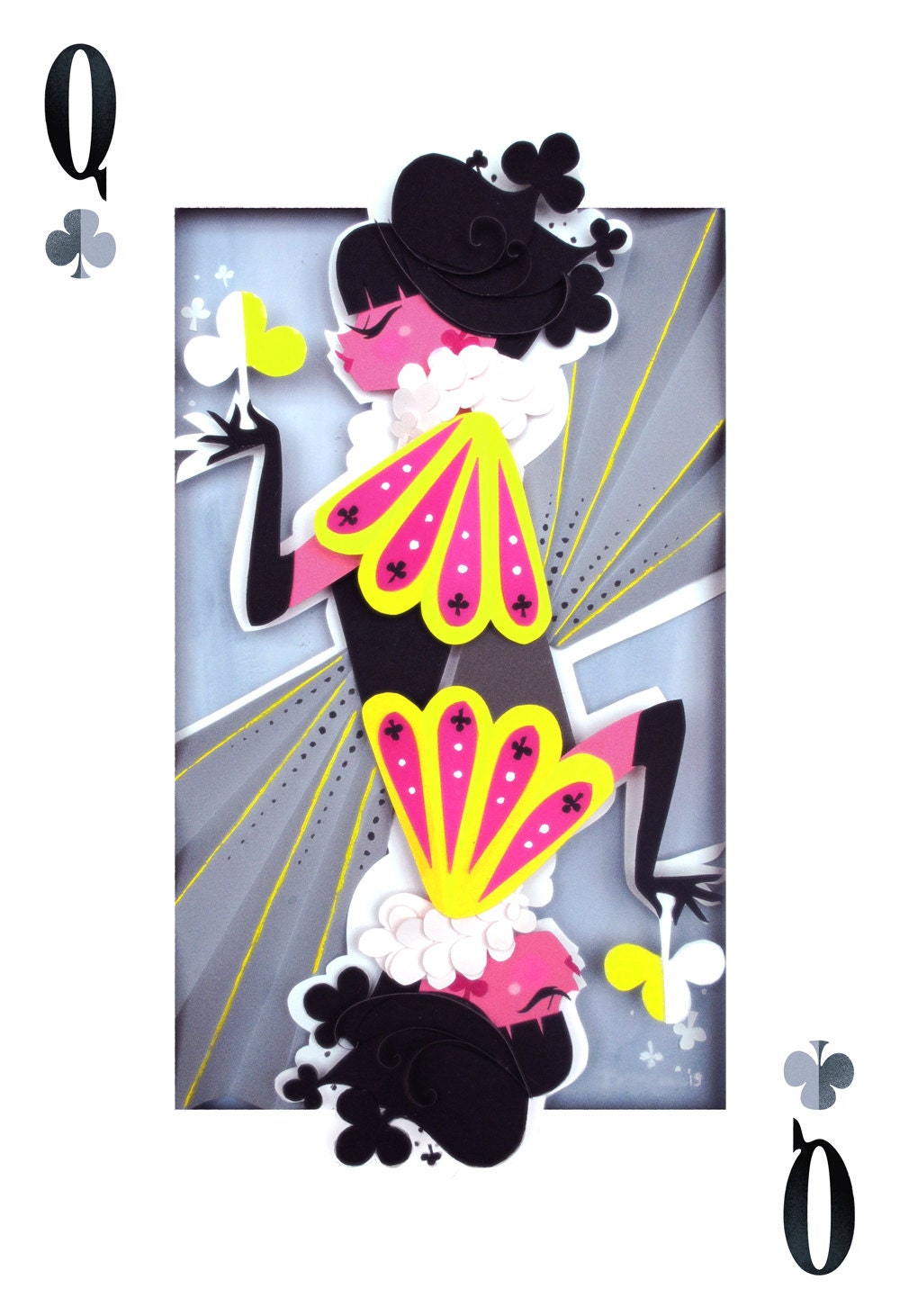 Queen of Clubs Print