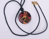LAVA SWIRL - Polymer Pendant Necklace - Casual Jewelry