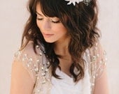 Bridal Mini Hat, Ivory Flower Fascinator, Wedding Headpiece, Bridal Hair Piece, Bridsmaid Hair Clip, Belle: Made to Order, Ships in 1 Month