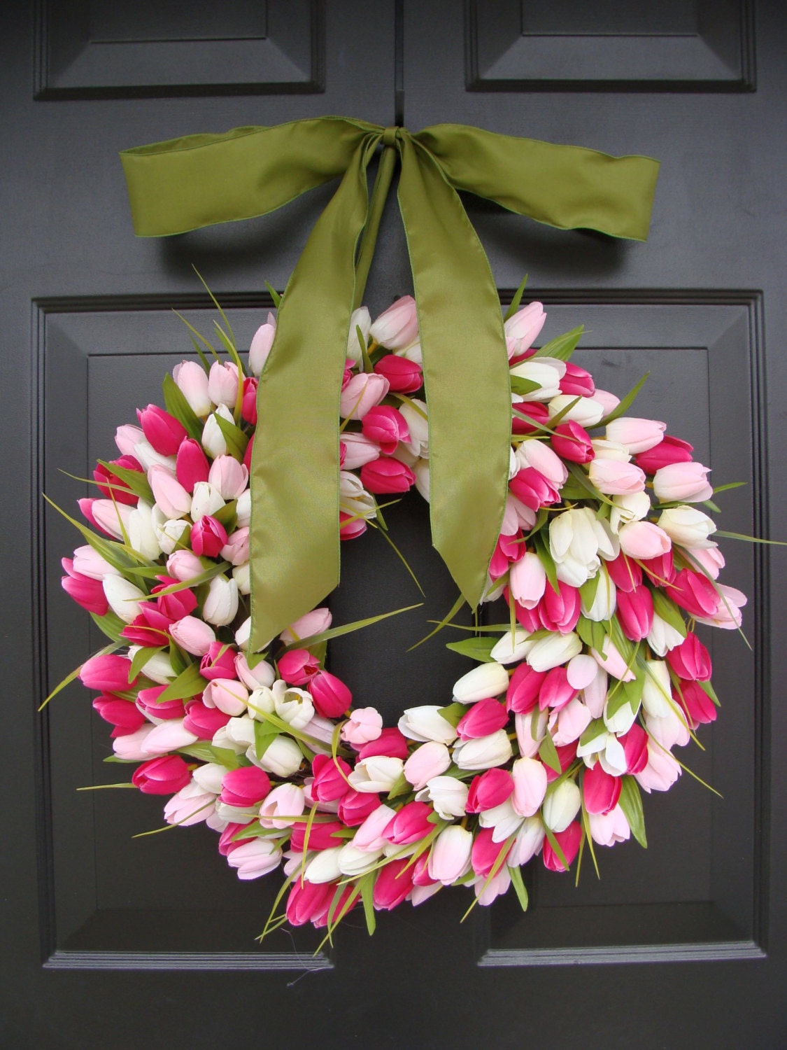 Add a Satin Bow, Wreath Decoration, Bow Added to Wreath, Christmas Ribbon, Many Colors Available
