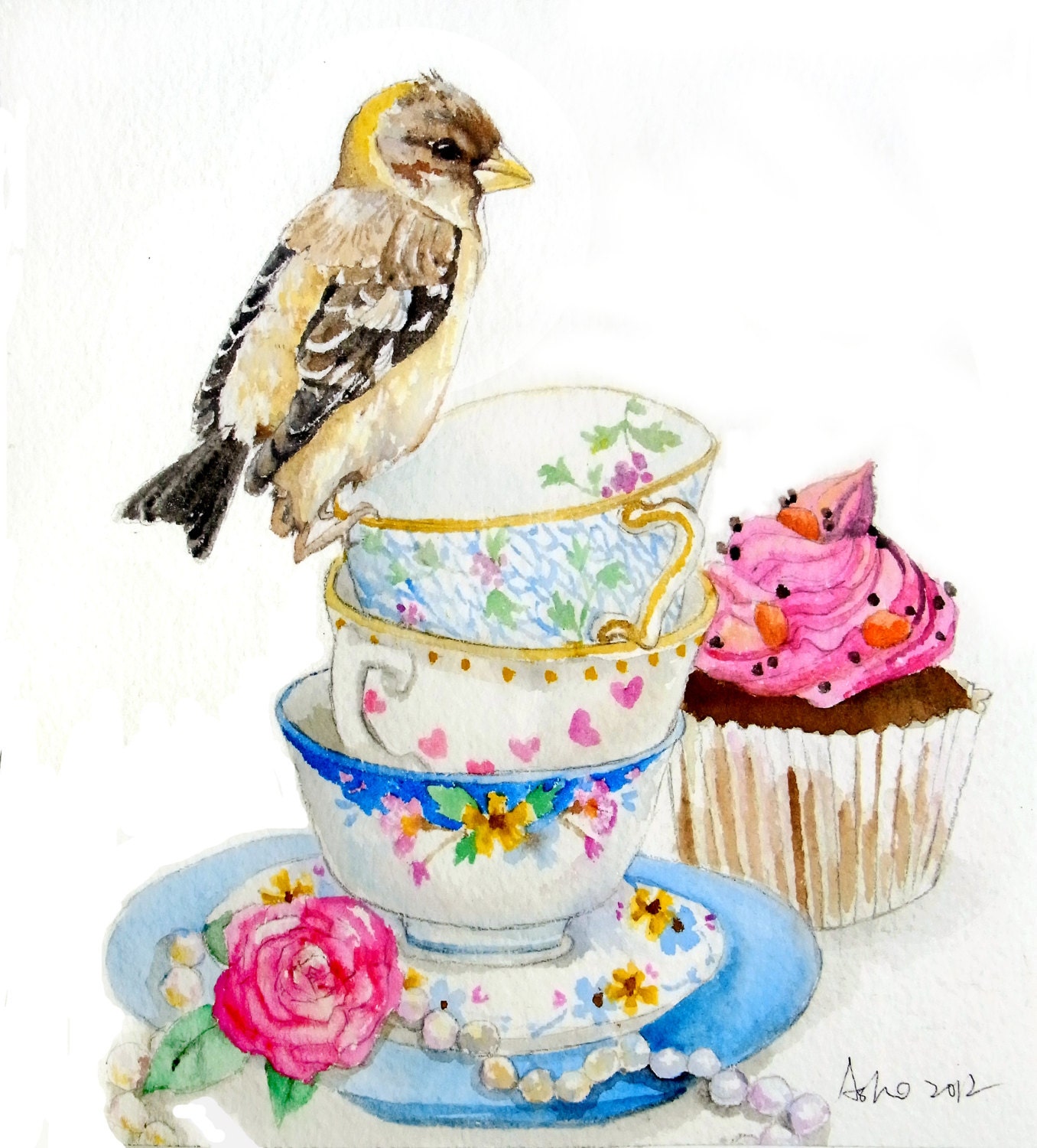 Original custom order commission for your pet or favorite animals- watercolor painting 5x7 or 6x6 inch