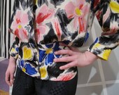 Neiman Marcus Silk Floral Jacket