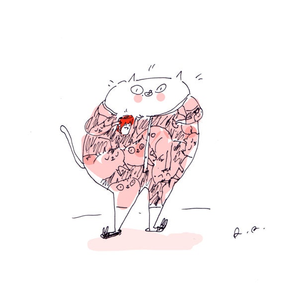 Good Afternoon Cat Print