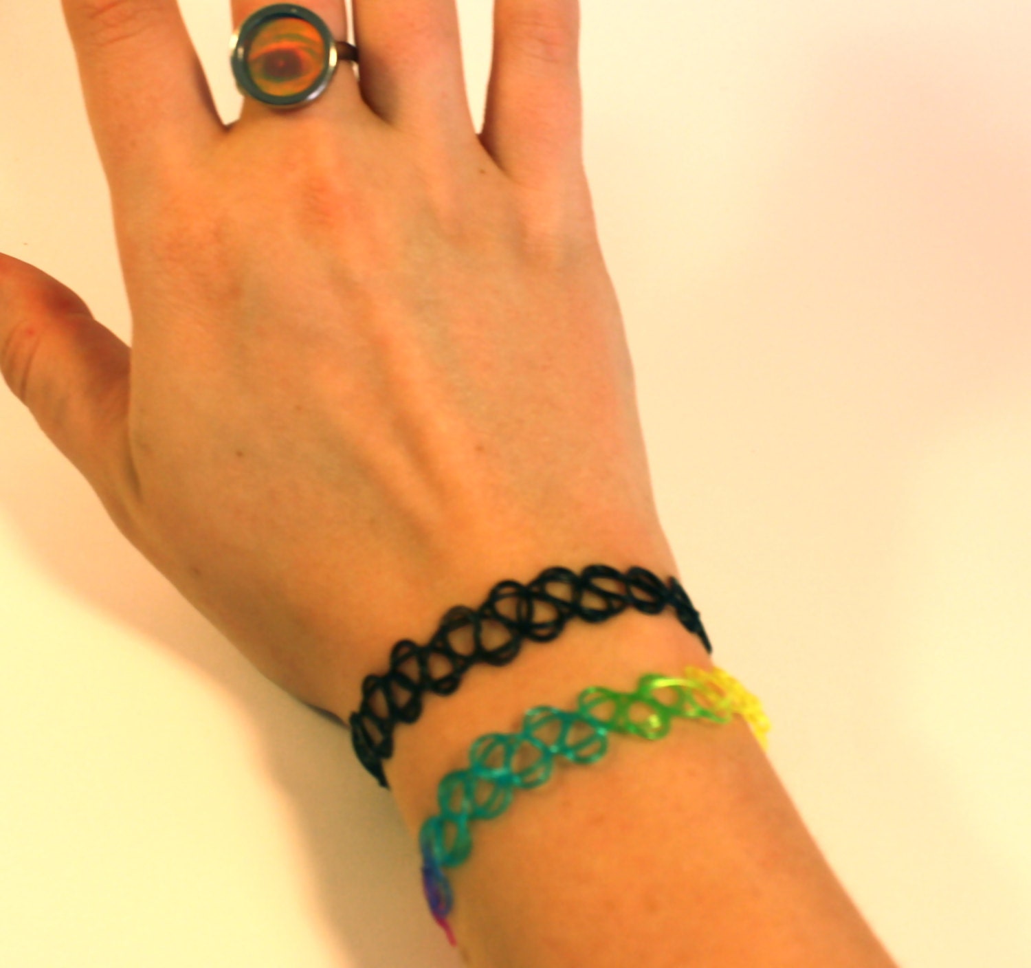 VTG 90's Tattoo Friendship Bracelets in Black by PenelopeMeatloaf