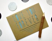 Love You Forever Paper Cut Greeting Card