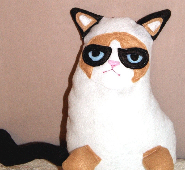 Grumpy Cat Plush - Instant Download - PDF Pattern Tutorial EASY