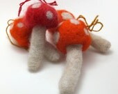 Amanita Toadstool Felted Mushroom Ornament