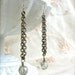 Disco Ball Chain Earrings Silver Sparkly Wire Wrapped Faceted Round Charm Long Silver Chain Dangle Shoulder Dusters Earrings