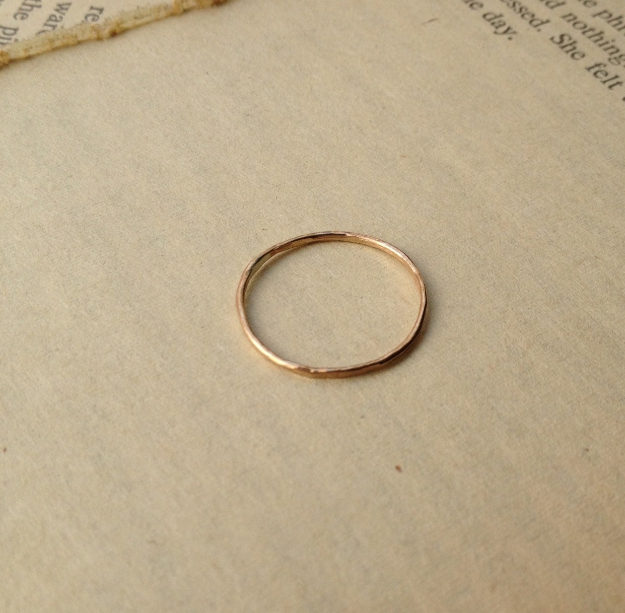 Gold fill Thin Stacking Ring, gold ring