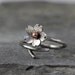 Cherry Blossom Branch Adjustable Ring in Silver, Spring Jewelry, MADE to ORDER, Plum blossom, Twig ring, Bridal accessories, wedding jewelry