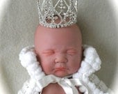Baby Crown and Capelette  Royal Set 0-3mo Mini Crown Mini Tiara And Royal Cape Newborn Princess Portrait