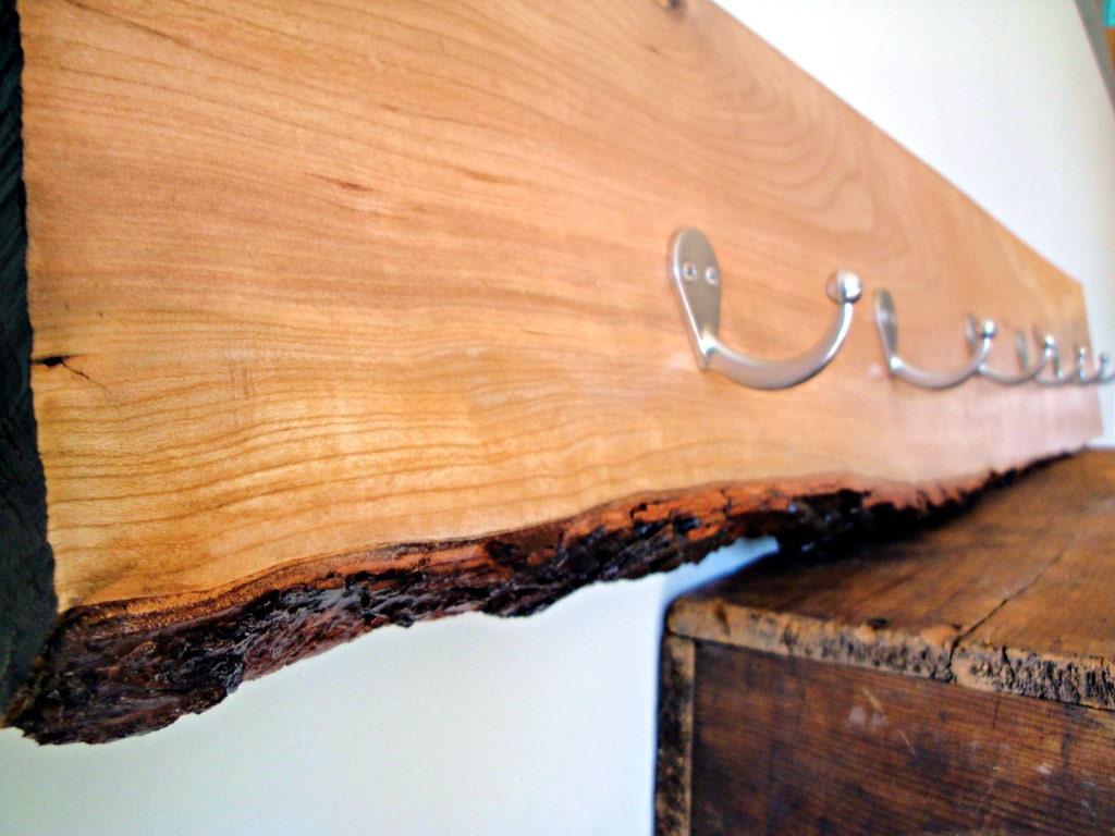 Cherry Bark Row of Hooks